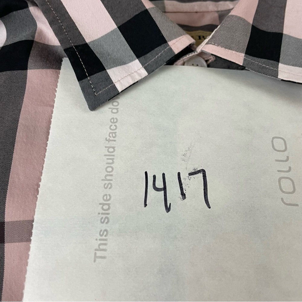 Burberry London Shirt Men’s 3XL Nova Check Pink Plaid Button Up Long Sleeve 1417 - Picture 12 of 12